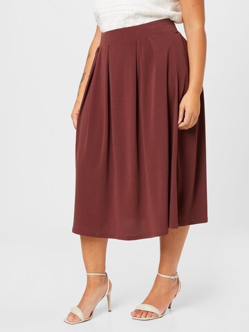 Jupe 'Arianna' ABOUT YOU Curvy en marron : devant