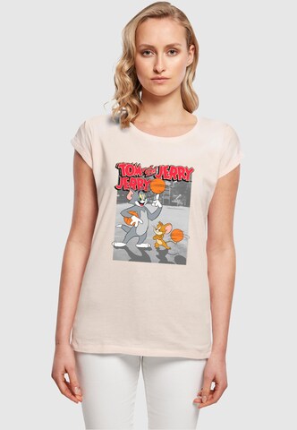 ABSOLUTE CULT T-Shirt 'Tom and Jerry - Basketball Buddies' in Pink: Vorderseite