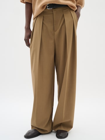 InWear Wide Leg Bukser med fals 'BriettaIW' i brun: forside