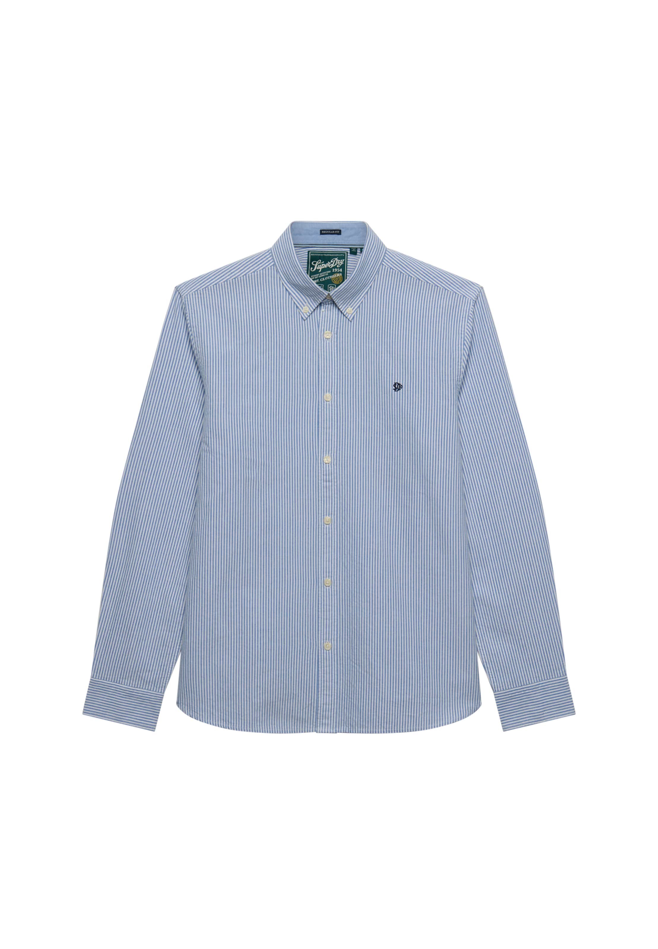 Superdry & Co Button Up Shirt in Blue: front