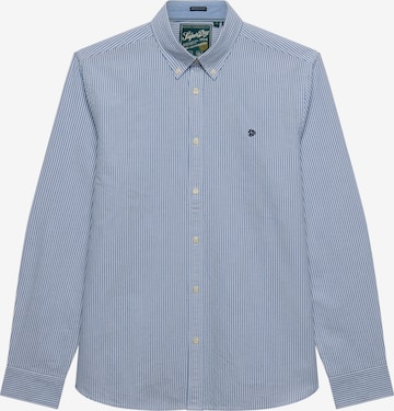 Superdry & Co Button Up Shirt in Blue: front