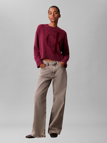 Calvin Klein Jeans Πουλόβερ σε λιλά: μπροστά