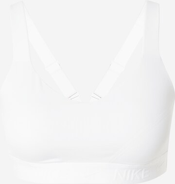 NIKE Bustier Sport bh 'INDY' in Wit: voorkant