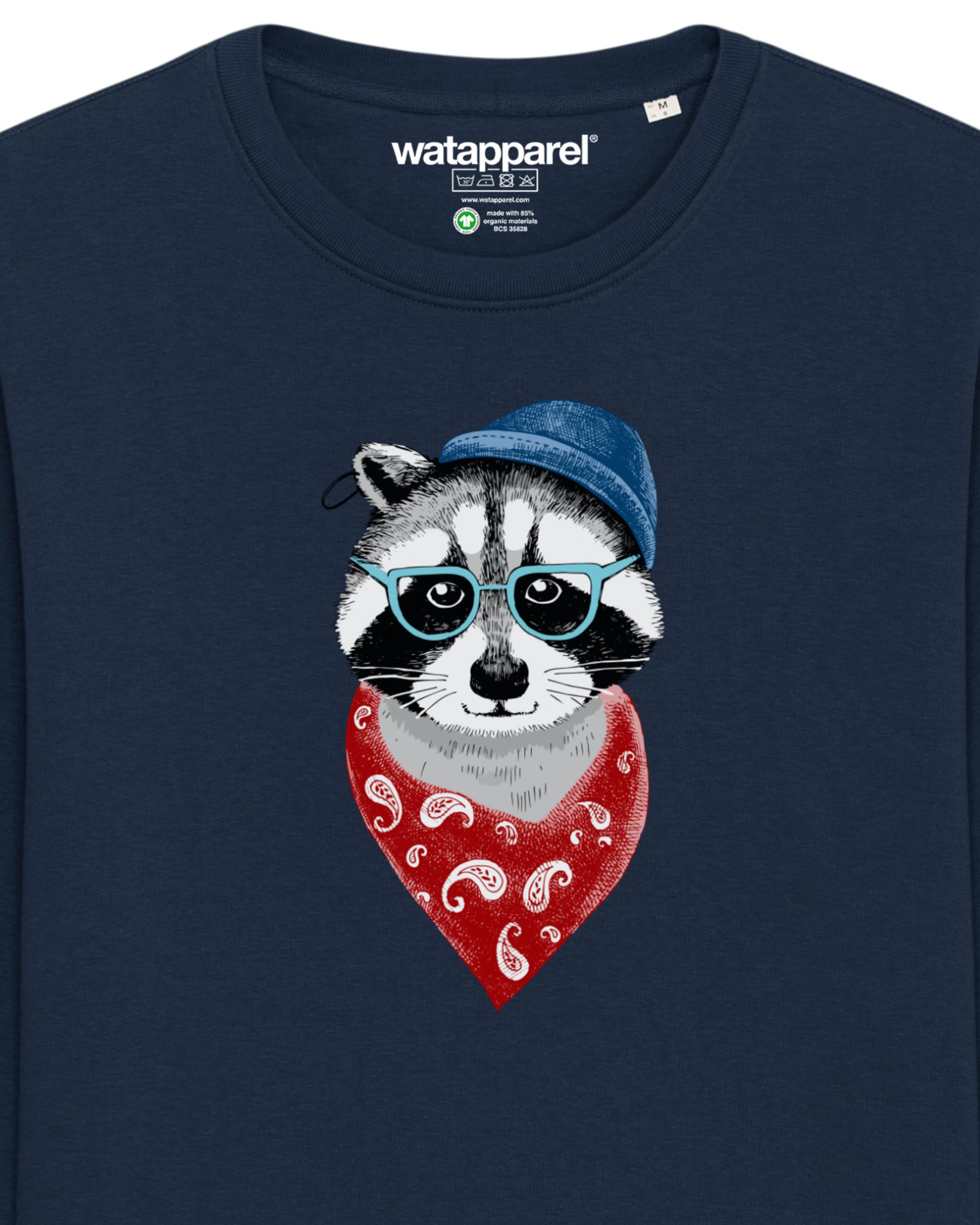 Watapparel Sweatshirt 'Waschbär' in Blue