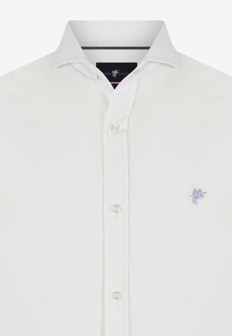 DENIM CULTURE - Regular Fit Camisa 'Oswald' em branco