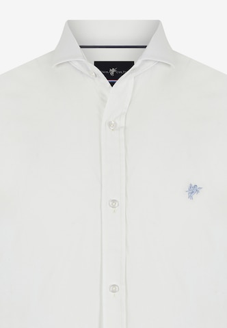 DENIM CULTURE Regular fit Button Up Shirt 'Oswald' in White