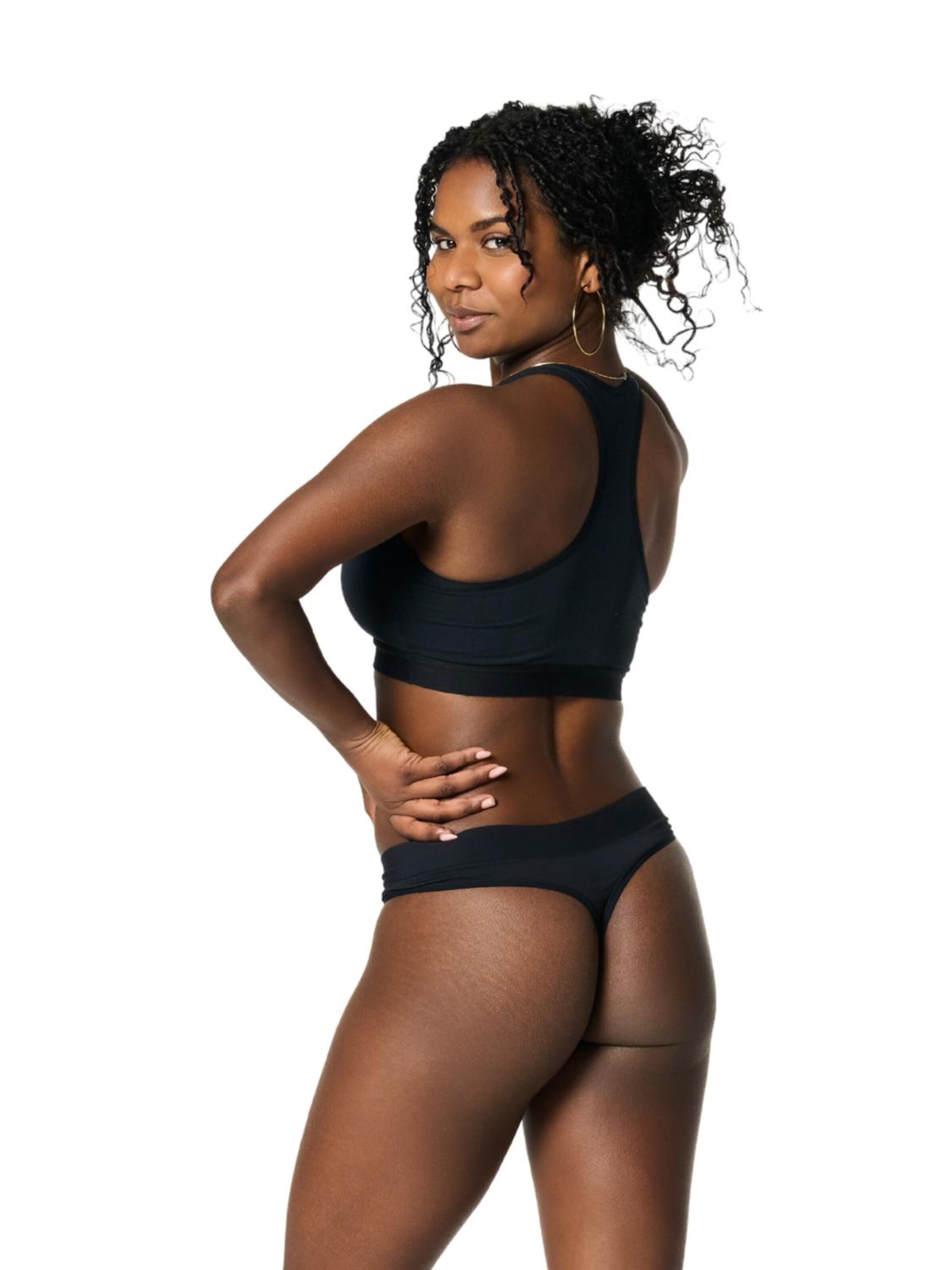 Moodies Undies String 'Bamboe String licht' in Zwart
