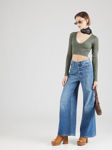 SCOTCH & SODA Wide Leg Jeans 'The Wave — Surfs Up' i blå