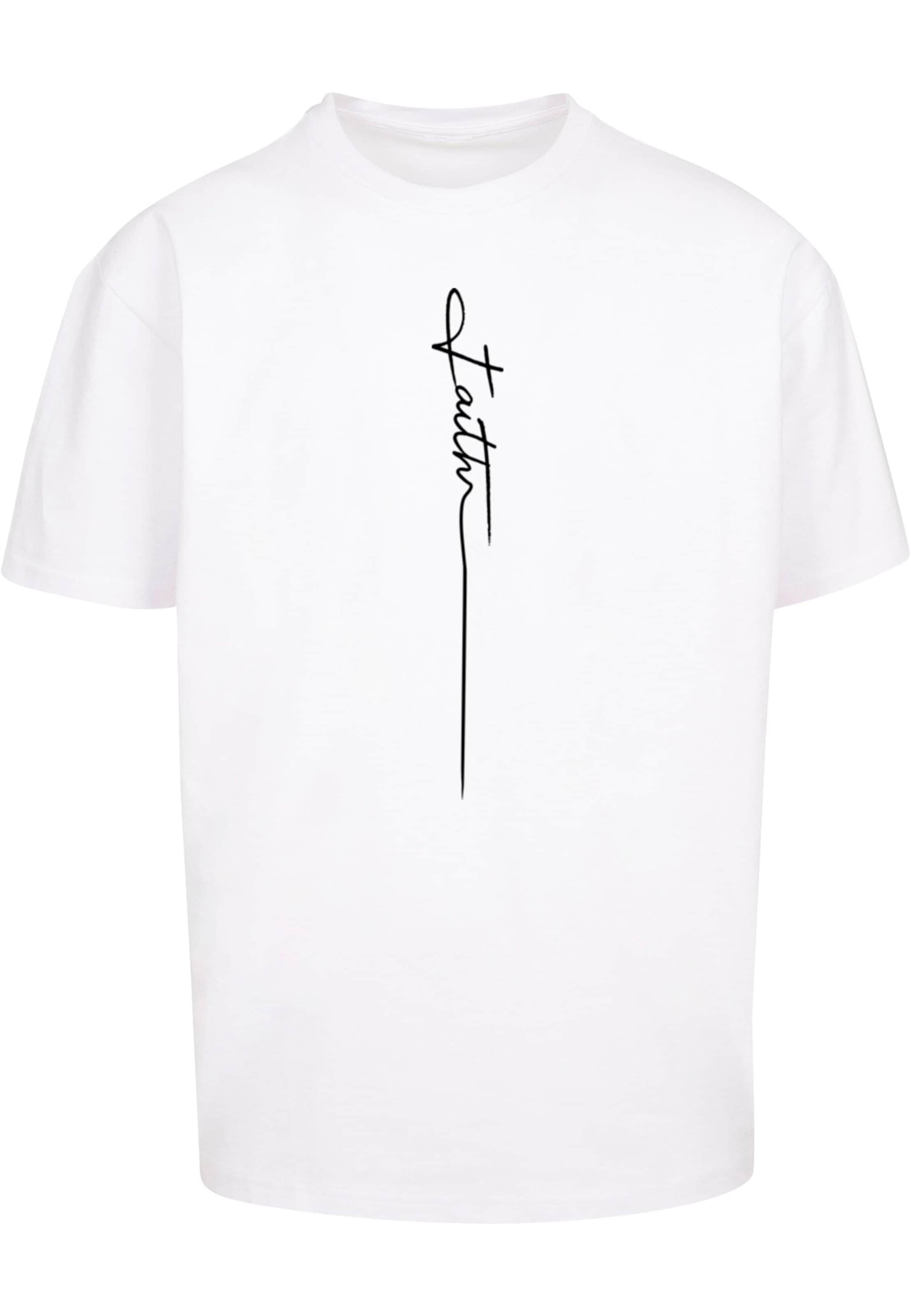 Maglietta 'Faith' di Merchcode in bianco: frontale
