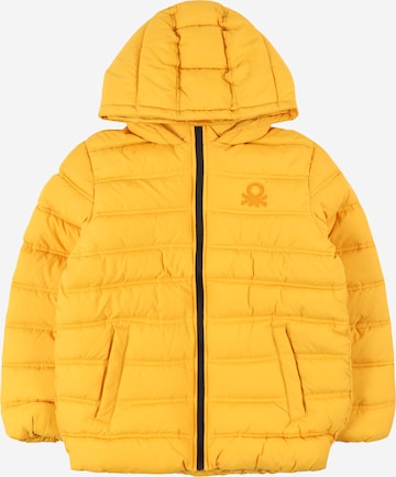 UNITED COLORS OF BENETTON Winter Jacket in Yellow: front