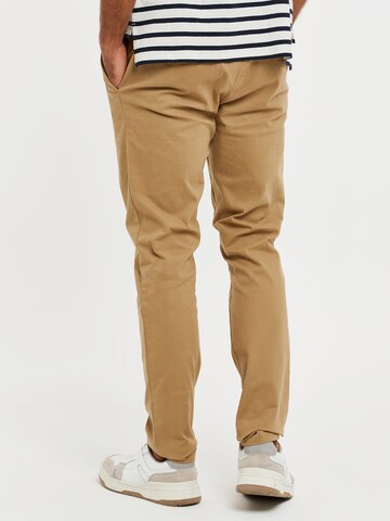 Threadbare Regular Chino Pants 'Marley' in Brown