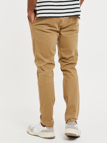 Threadbare - Regular Calças chino 'Marley' em castanho