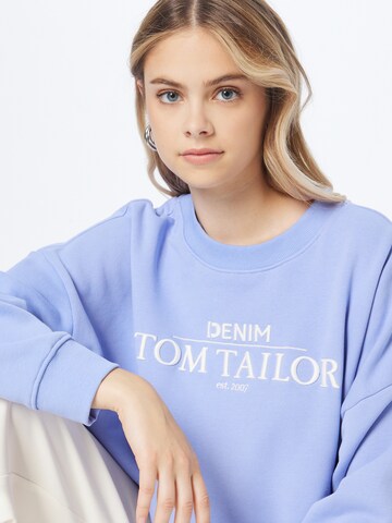 TOM TAILOR DENIM Sweatshirt in Blue