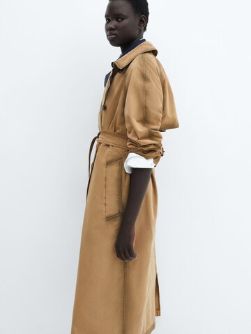 MANGO Between-Seasons Coat 'Champu' in Brown