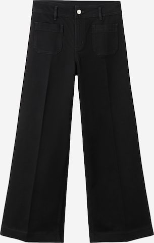 MANGOWide Leg/ Široke nogavice Traperice 'JESSIE' - crna boja: prednji dio
