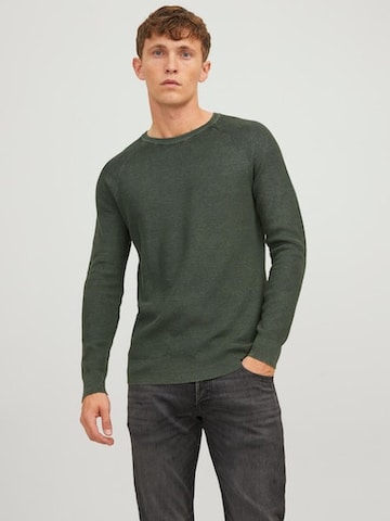 JACK & JONES Sweter 'Matt' w kolorze zielony: przód