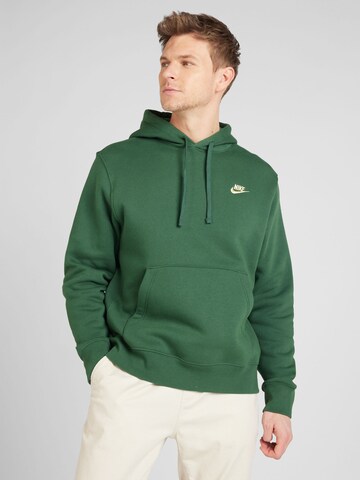 Sweat-shirt 'Club Fleece' Nike Sportswear en vert : devant