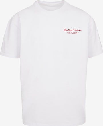 Merchcode Shirt 'Al Dente Per Favore' in Weiß: Vorderseite