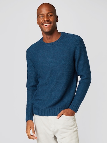 ABOUT YOU x Alvaro Soler Pullover 'Georg' in Blau: predná strana