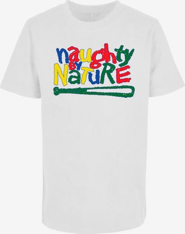 Merchcode T-Shirt 'Naughty By Nature' in Weiß: predná strana