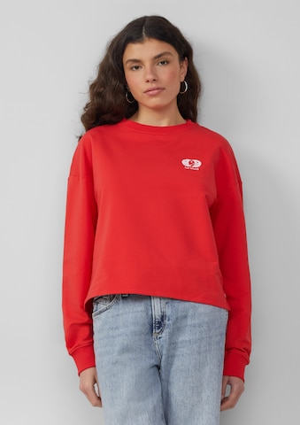 QS Sweatshirt in Rot: Vorderseite