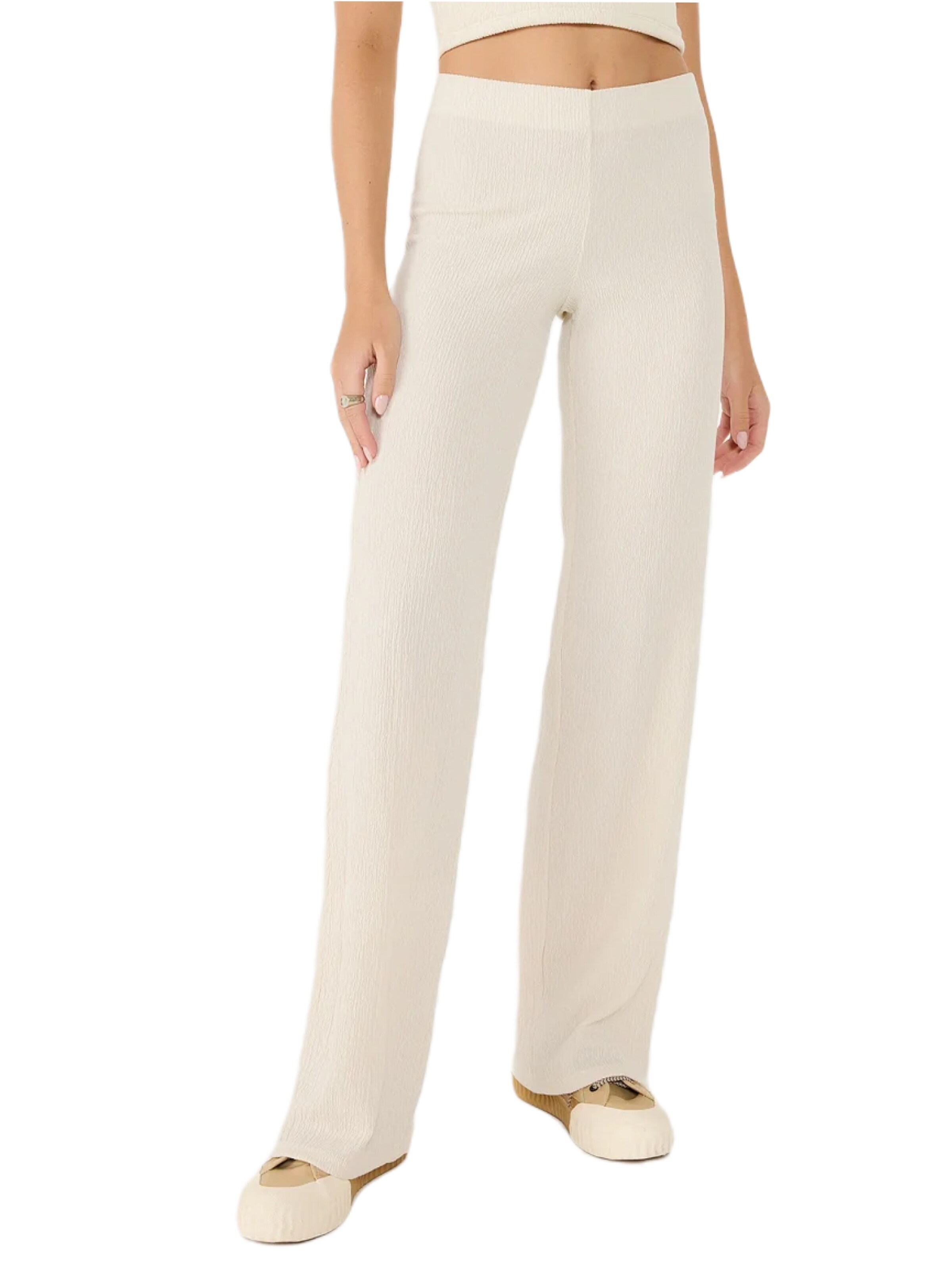 No Matter What Regular Broek in Beige: voorkant