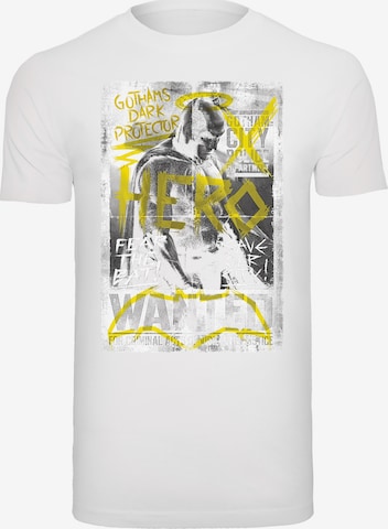 T-Shirt 'DC Comics Batman v Superman Wanted Poster' F4NT4STIC en blanc : devant