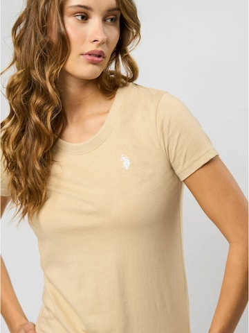 U.S. POLO ASSN. T-Shirt 'Amy' in Beige