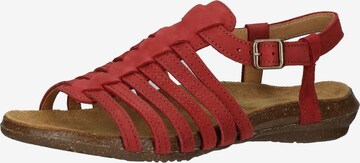 EL NATURALISTA Strap Sandals in Red: front