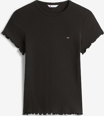 Tommy Jeans Тениска в черно: отпред