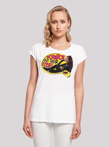 T-shirt 'Batman TV Series Catwoman Scratch' F4NT4STIC en blanc : devant