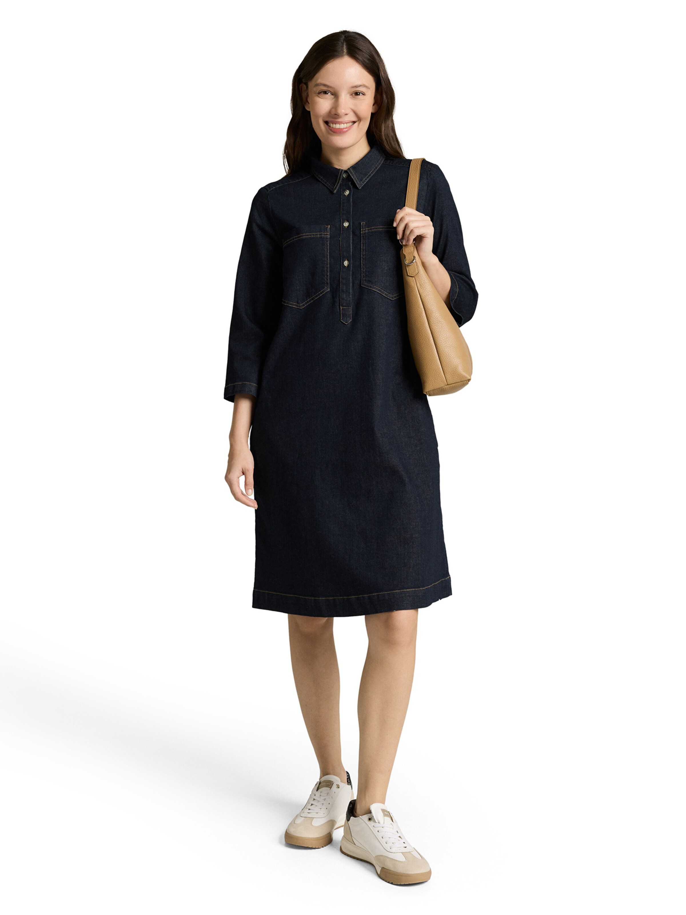 TOM TAILOR - Vestido camisero en azul