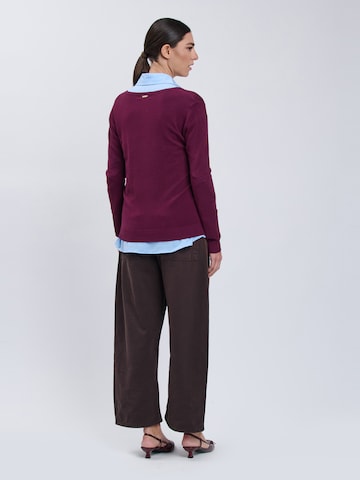 Influencer Strickjacke in Lila