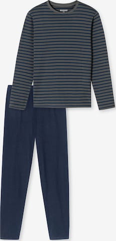 SCHIESSER Pyjama lang ' Casual Essentials ' in Blauw: voorkant
