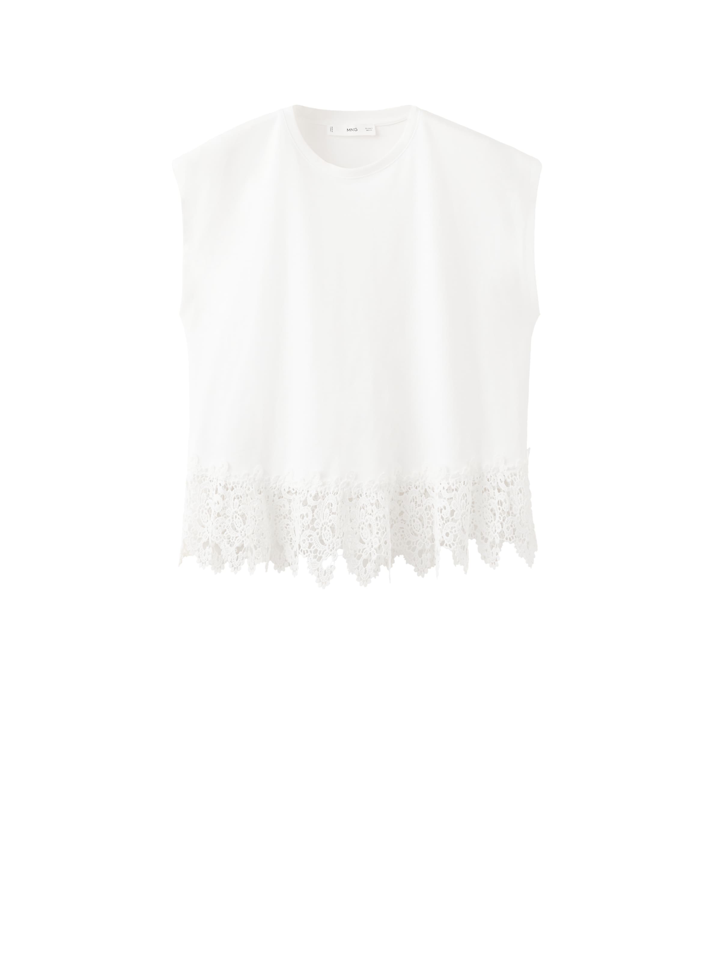 T-shirt 'BLONDE' MANGO en blanc : devant