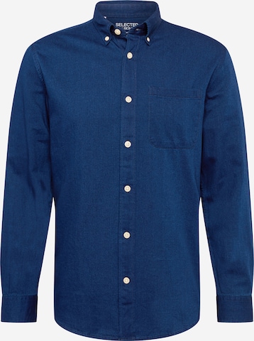 SELECTED HOMME Regular Fit Skjorte 'Rick' i blå: forside