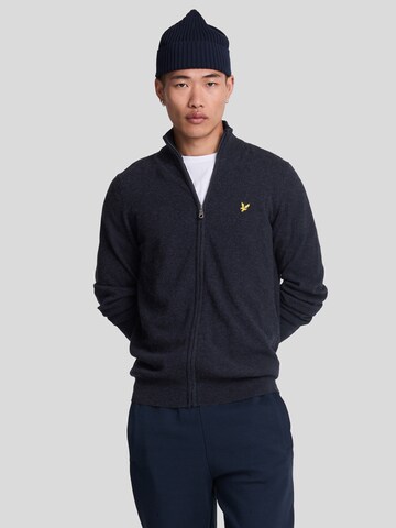 Lyle & Scott Sweatvest in Blauw: voorkant
