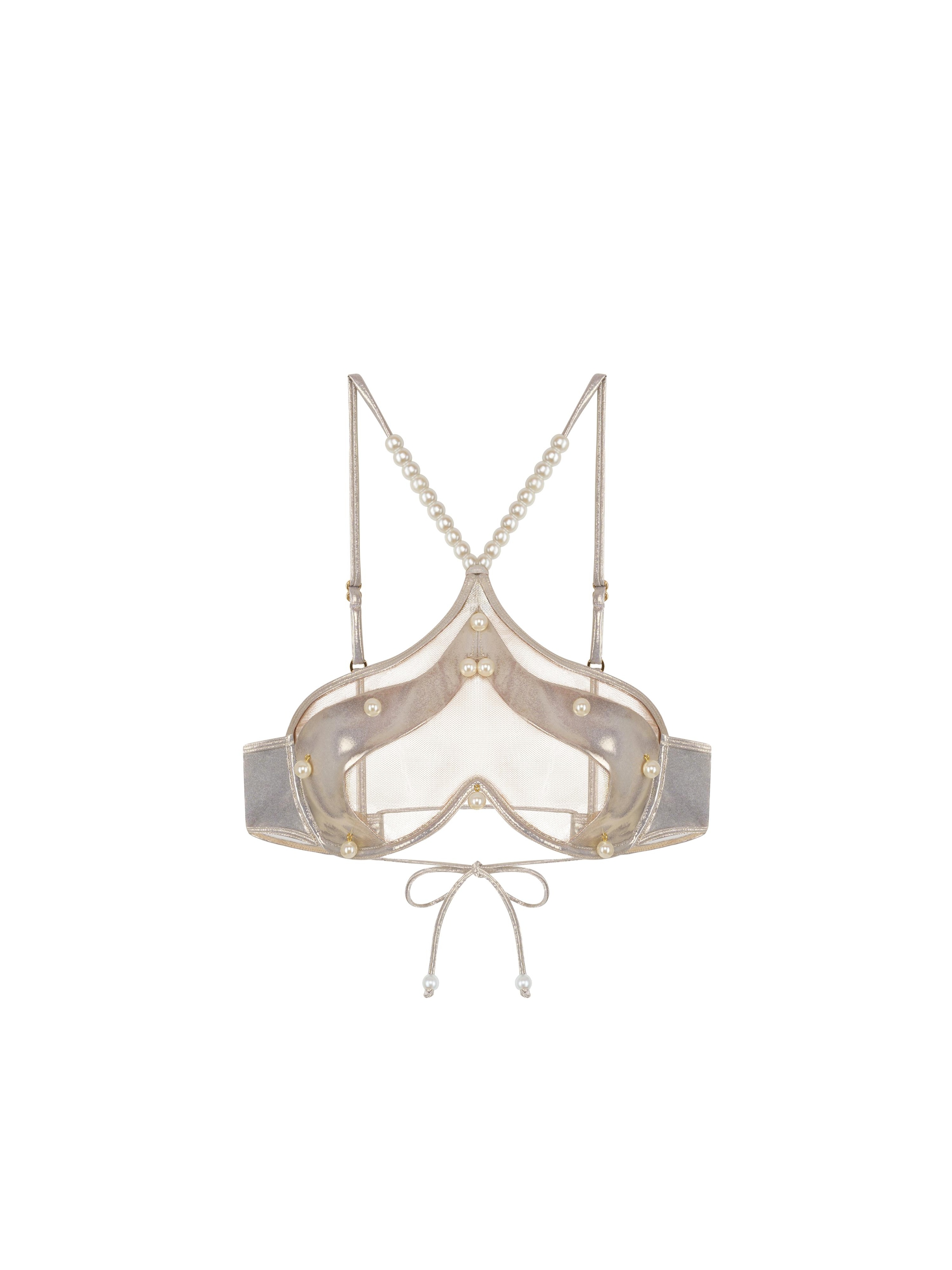 GOD SAVE QUEENS Bikinitop 'Mia'‌‌‌‌‌‌‌ in Gold: Vorderseite