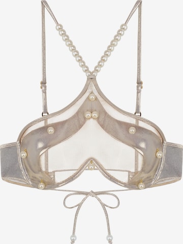 GOD SAVE QUEENS Bikinitop 'Mia' in Gold: Vorderseite