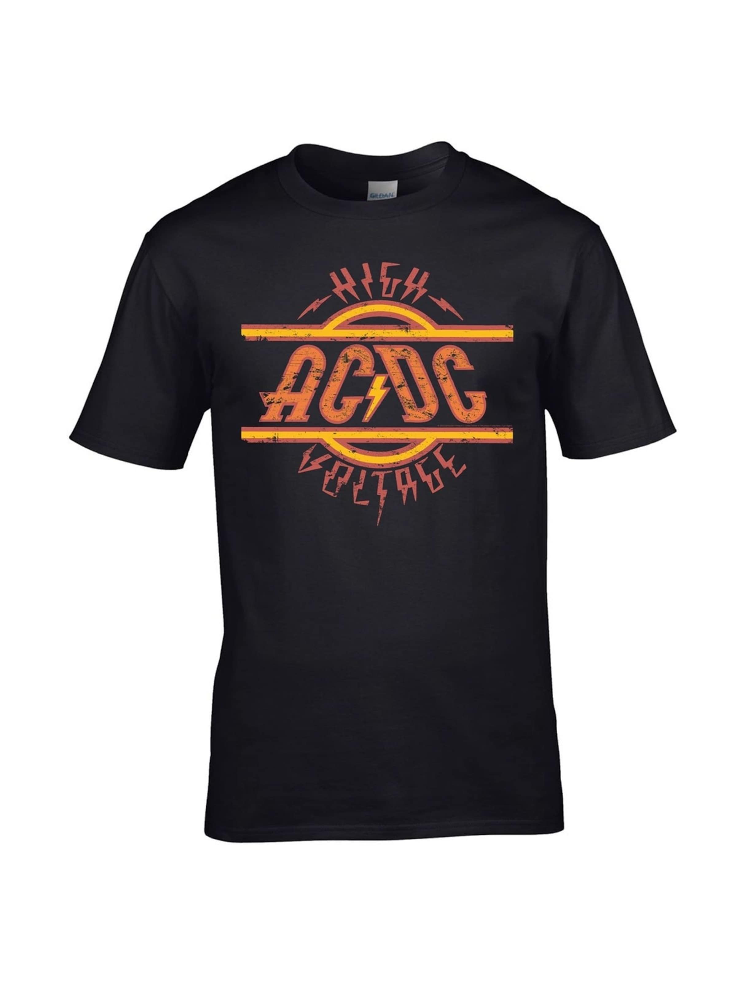 AC/DC - Camiseta 'AC/DC High Voltage mens Black  t-shirt' en negro: frente