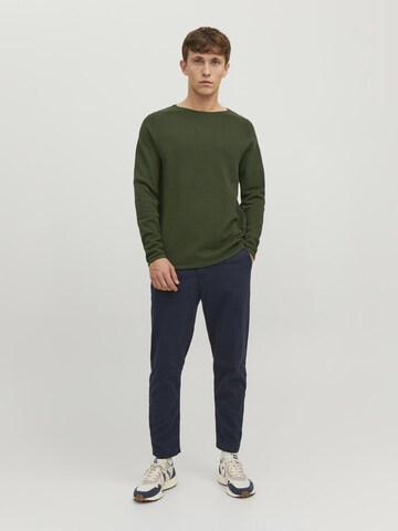 JACK & JONES Klasický střih Svetr 'JJEHill' – zelená