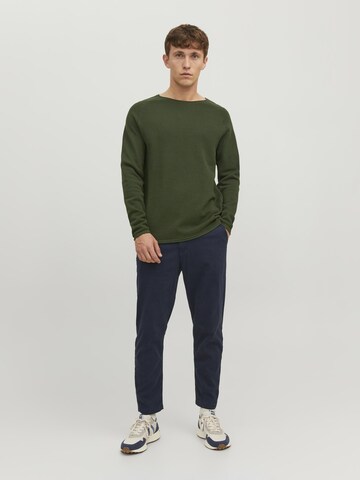 JACK & JONES Regular Fit Pullover 'Hill' in Grün