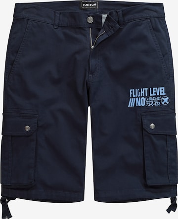 Men Plus Regular Cargo Pants in Blue: front