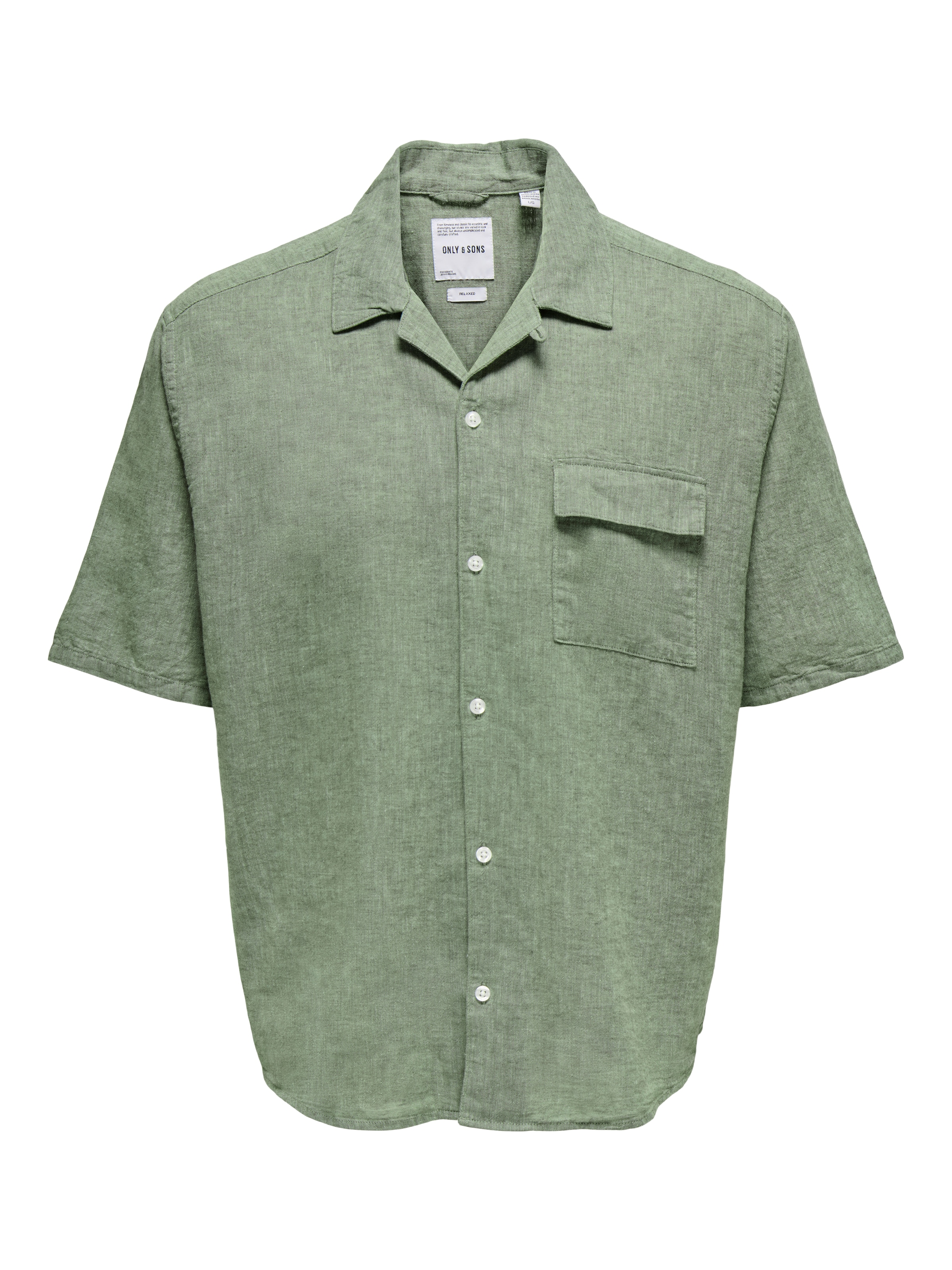 Only & Sons Comfort Fit Πουκάμισο σε πράσινο: μπροστά