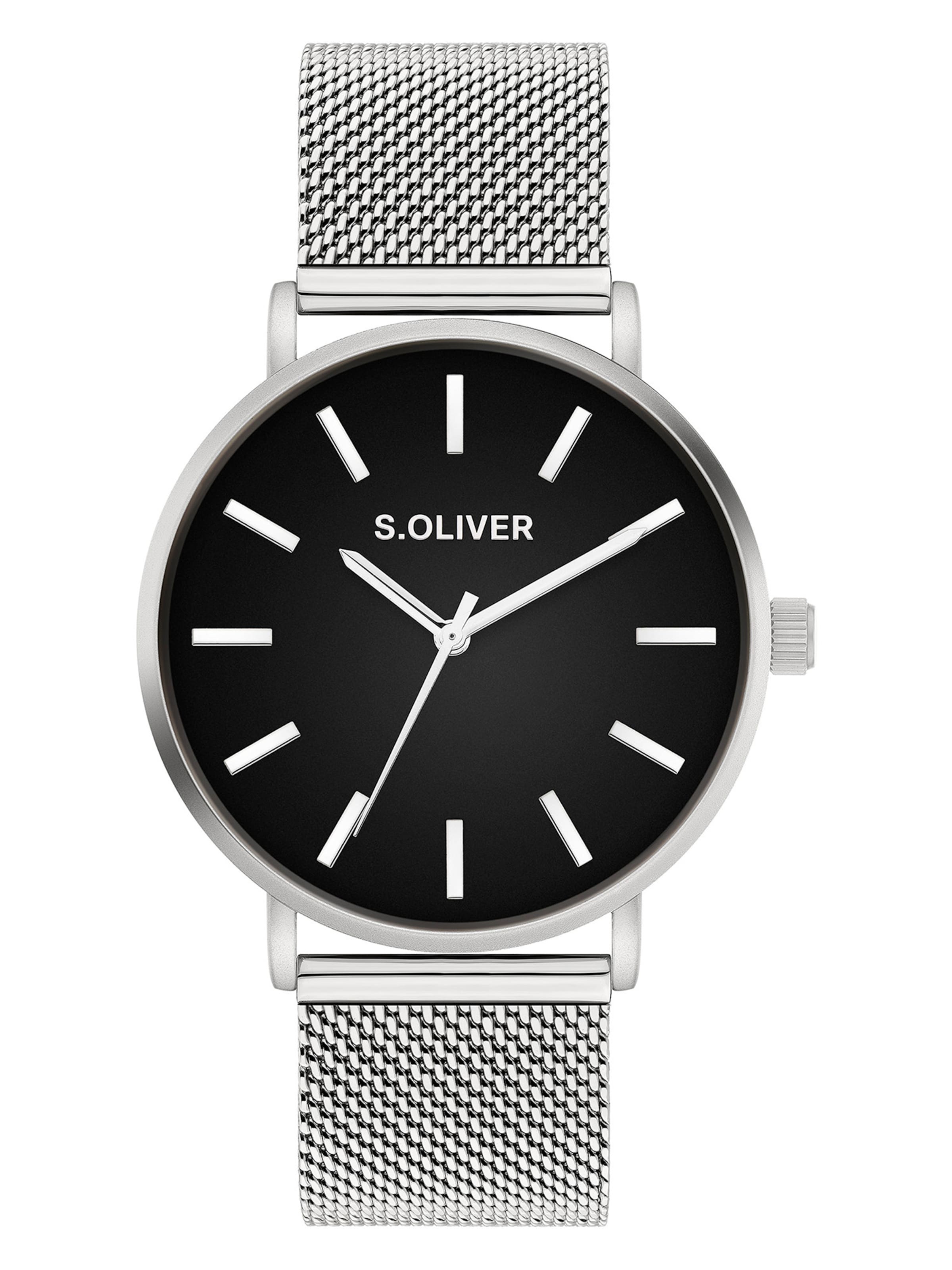s.Oliver Analoguhr in Silber: Vorderseite