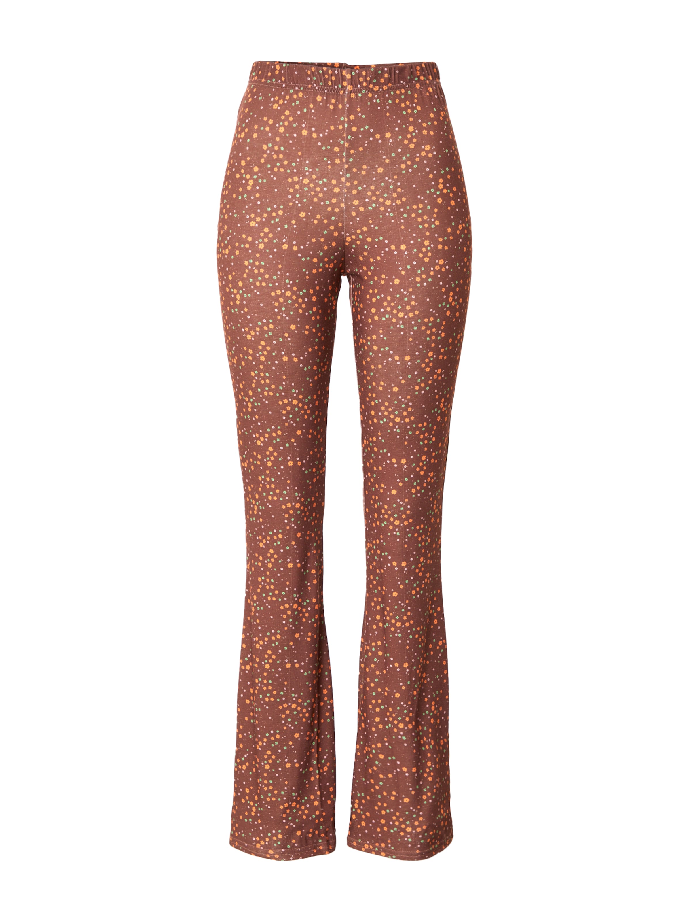 Nasty Gal - Acampanado Leggings en marrón: frente