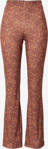 Nasty Gal Flared Leggings in Brown: front