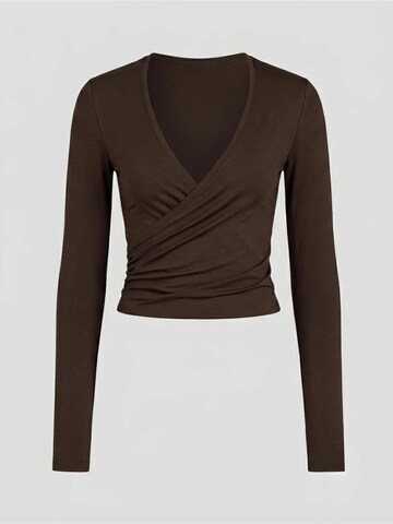 YO-GAYA Bolero 'Ballet Wrap Bolero' in Bruin: voorkant
