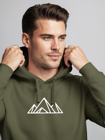 Neverless Sweatshirt 'Berg Polygon' in Green