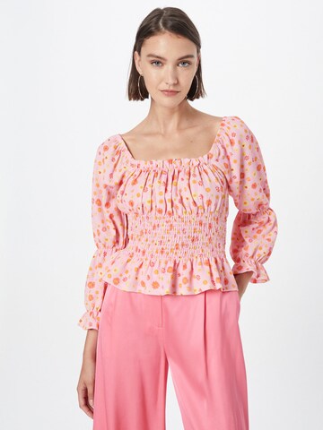 Nasty Gal Blouse in Pink: front